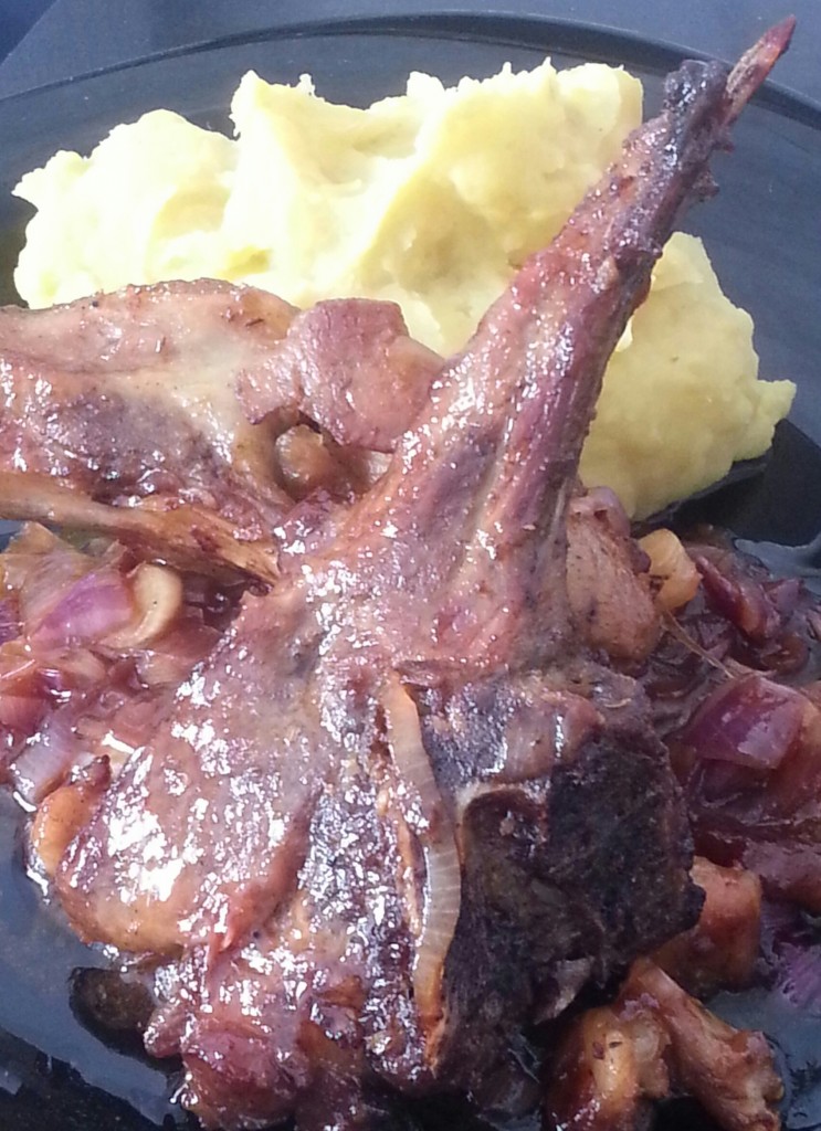 Pork ribs in sweet chili spicy sauce